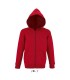 Sudadera 02092 Stone de niños con cremallera entera y capucha. Sols