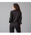 Casaca 9484 Dana de mujer con tejido aerosilver. Negro espalda. Garys