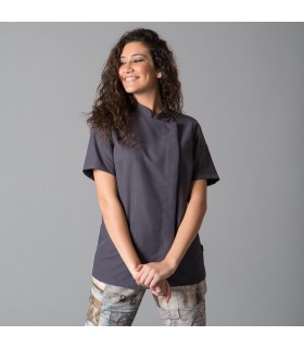 Casaca 9486 Paz de mujer de manga corta con cierre con automáticos. Gris marengo. Garys