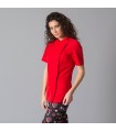 Casaca 9486 Paz de mujer de manga corta con cierre con automáticos. Rojo. Garys