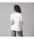 Casaca 9486 Paz de mujer de manga corta con cierre con automáticos. Blanco espalda. Garys