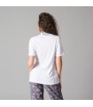 Casaca 9486 Paz de mujer de manga corta con cierre con automáticos. Blanco espalda. Garys