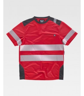 Camiseta con cinta reflectante segmentada C9242. Workteam1