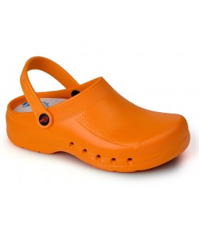 Zueco EVA Ultraligero color naranja.