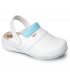 Zueco MAR de microfibra técnica y transpirable color blanco - celeste. Dian