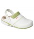 Zueco MAR de microfibra técnica y transpirable color blanco - pistacho. Dian