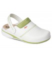 Zueco MAR de microfibra técnica y transpirable color blanco - pistacho. Dian