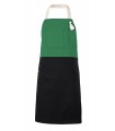 Delantal 404210B Bicolor con peto y bolsillos. Velilla
