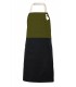 Delantal 404210B Bicolor con peto y bolsillos. Velilla