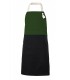 Delantal 404210B Bicolor con peto y bolsillos. Velilla