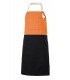 Delantal 404210B Bicolor con peto y bolsillos. Velilla
