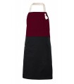 Delantal 404210B Bicolor con peto y bolsillos. Velilla