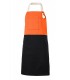 Delantal 404210B Bicolor con peto y bolsillos. Velilla