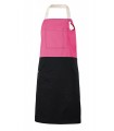 Delantal 404210B Bicolor con peto y bolsillos. Velilla