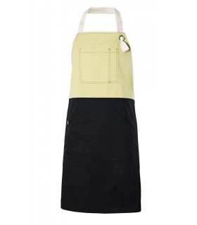 Delantal 404210B Bicolor con peto y bolsillos. Velilla