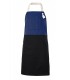 Delantal 404210B Bicolor con peto y bolsillos. Velilla