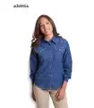 Blusa Auntan vaquera para mujer de manga larga. Adversia
