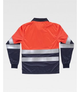 Polo bicolor reflectante de alta visibilidad certificado C3877. Workteam2
