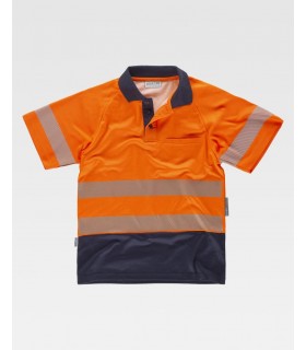 Polo de Alta Visibilidad con Cintas reflectantes segmentadas C3895. Workteam3