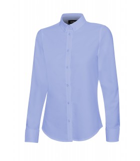 Camisa 405005S Oxford Stretch de mujer de manga larga. Velilla