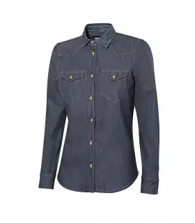 Camisa 405007S Vaquera Stretch de mujer de manga larga. Velilla