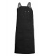 Delantal 404211B canvas Bicolor con peto y bolsillos color negro y gris. Velilla