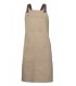 Delantal 404211B canvas Bicolor con peto y bolsillos color beige y marron. Velilla