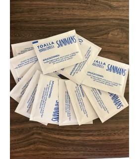 Toallitas de Gel HIDROALCOHOLICO  para desinfección de manos. Especial coronavirus. Uso individual. Pack de 50 unidades