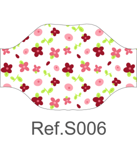 Mascarilla 120010S estampada REUTILIZABLE de pliegues y lavable a 60º. Eurosaboy