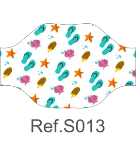 Mascarilla 120011S estampada para niño REUTILIZABLE de doble capa. Eurosaboy
