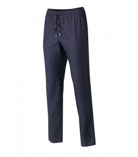 Pantalón 7023 unisex con cordón chambray rombos. Color Gris Marengo. Garys