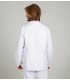 Casaca FABIAN 6156 cierre con botones a presión ocultos de manga larga. Color blanco espalda. Garys