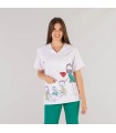 Casaca 6114 Ada estampada de microfibra Unisex. Color Aprendiendo pecho. Garys