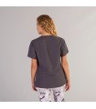Casaca 6584 Zaida de mujer combinada de microfibra Unisex. Color gris marengo espalda. Garys