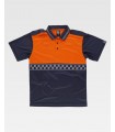 Polo bicolor de alta visibilidad C3855. Workteam5