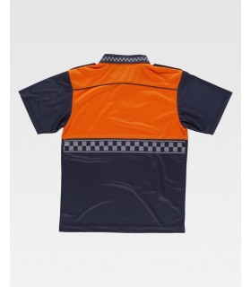 Polo bicolor de alta visibilidad C3855. Workteam6