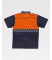 Polo bicolor de alta visibilidad C3855. Workteam6