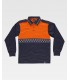 Polo bicolor de alta visibilidad con galoneras C3856. Workteam5