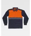 Polo bicolor de alta visibilidad con galoneras C3856. Workteam5