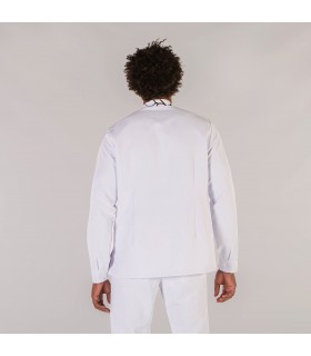 Casaca 6165 Ferrán de hombre con estampado gafas de manga larga. Color blanco espalda. Garys