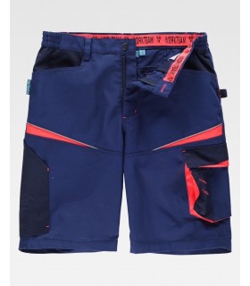 Bermuda en tejido canvas tricolor WF2717. Workteam3