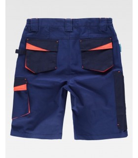 Bermuda en tejido canvas tricolor WF2717. Workteam4