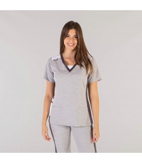Casaca 6624 Leticia de microfibra 360 con tratamiento VIGORÉ. Color gris pecho. Garys