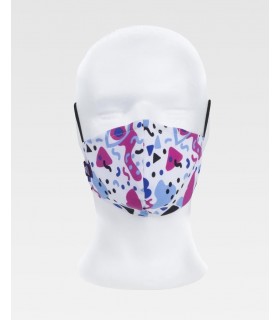 Mascarilla MSK852 unisex estampado. Reutilizable.  Tejido elástico. Workteam COVID19