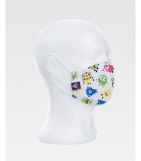 Mascarilla MSK855 unisex estampado. Reutilizable.  Tejido elástico. Workteam COVID19