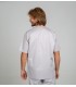 Casaca Sanitario 605. Unisex. Manga corta. Garys, gris perla espalda