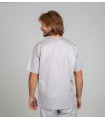 Casaca Sanitario 605. Unisex. Manga corta. Garys, gris perla espalda