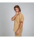 Casaca Sanitario 605. Unisex. Manga corta. Garys. Crema lateral