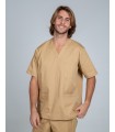 Casaca Sanitario 605. Unisex. Manga corta. Garys. Crema