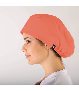 Gorro 4466 con elástico y Microfibra con tratamiento silvadur. Color Coral. Garys
